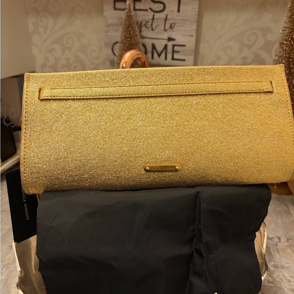 Rebecca Minkoff Sparkling Gold Clutch